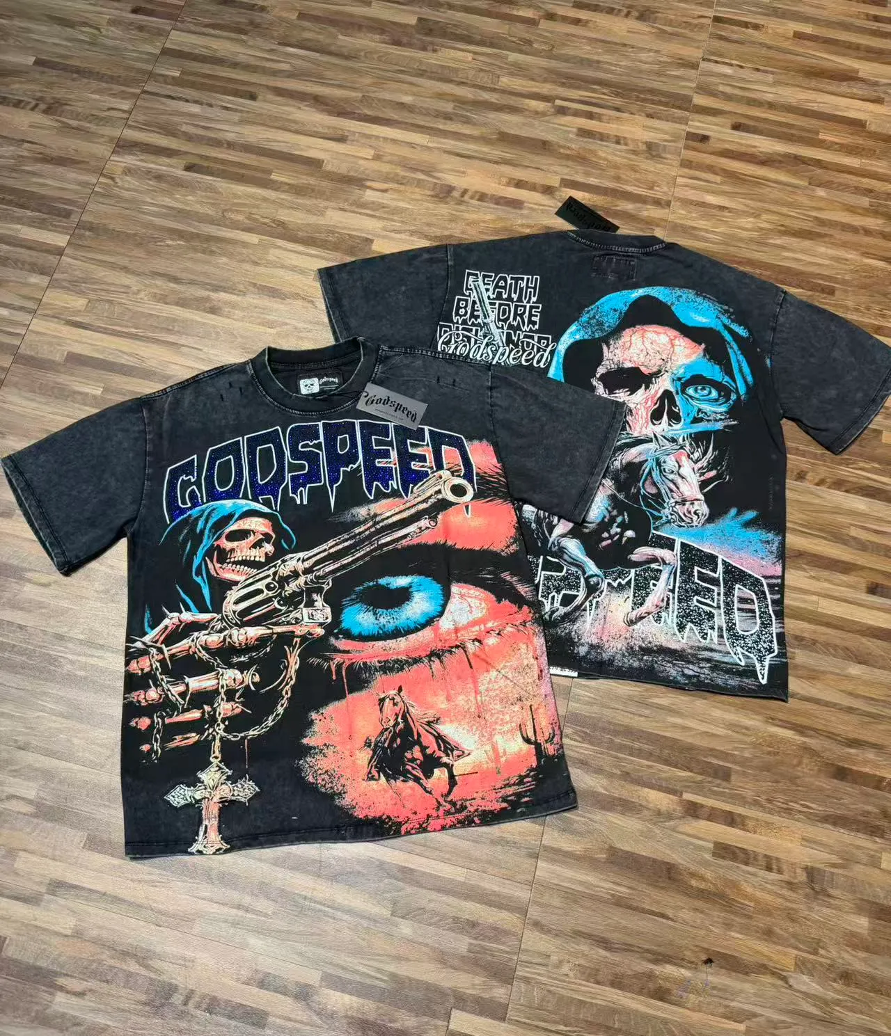 G 6207# Black/ ｜ godspeed（ + ）+ In Stock Retro T （fabric）：32 Sizes（size）：S-M-L-XL （colour）： Black/ 👉